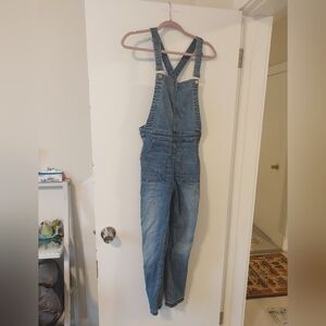 Madewell Overalls Size Medium Blue Medium Wash Denim Fitted Leg Western